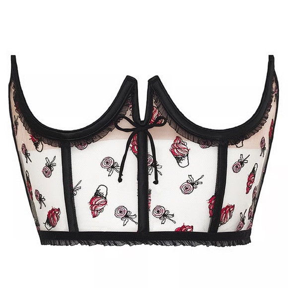For Love & Lemons Rosie Bow Ice Cream Corset Top - Picture 4 of 7